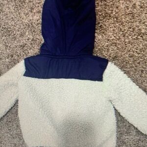 Kids Navy and White Hooded Jacket